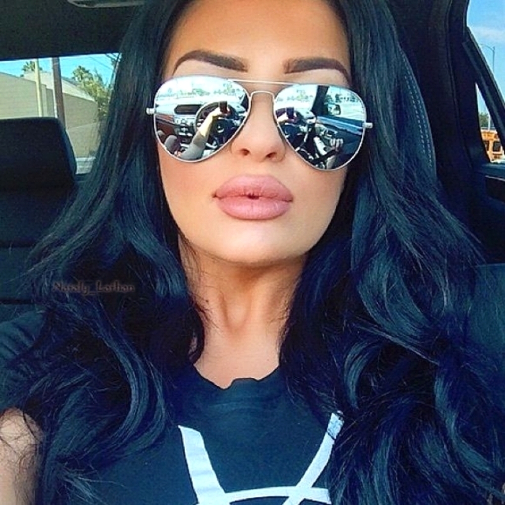 Silver Mirrored Aviator Sunglasses - Women Accessories
